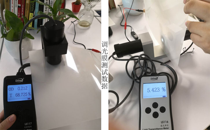 LS117透光率儀和LS116透光率儀的調(diào)光膜測試數(shù)據(jù)對比